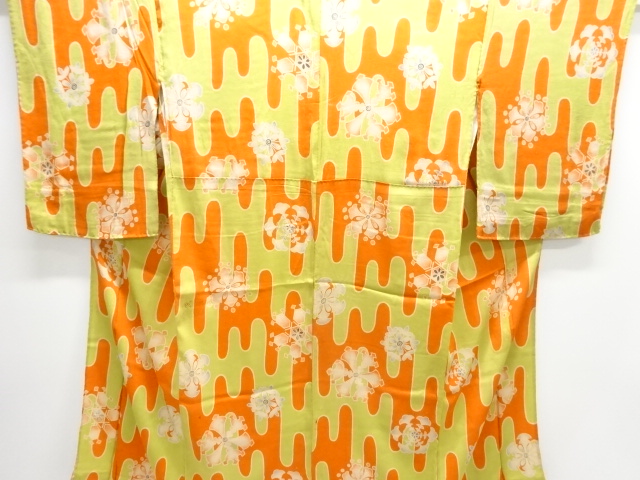 Japanese Kimono / Chirimen Kinsha Silk